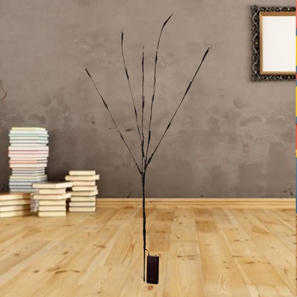 2 Pack 20 LED Branch Lights Battery Powered Decorative Willow Twig Tree Lights for Home Christmas Warm White Outdoor Decoration