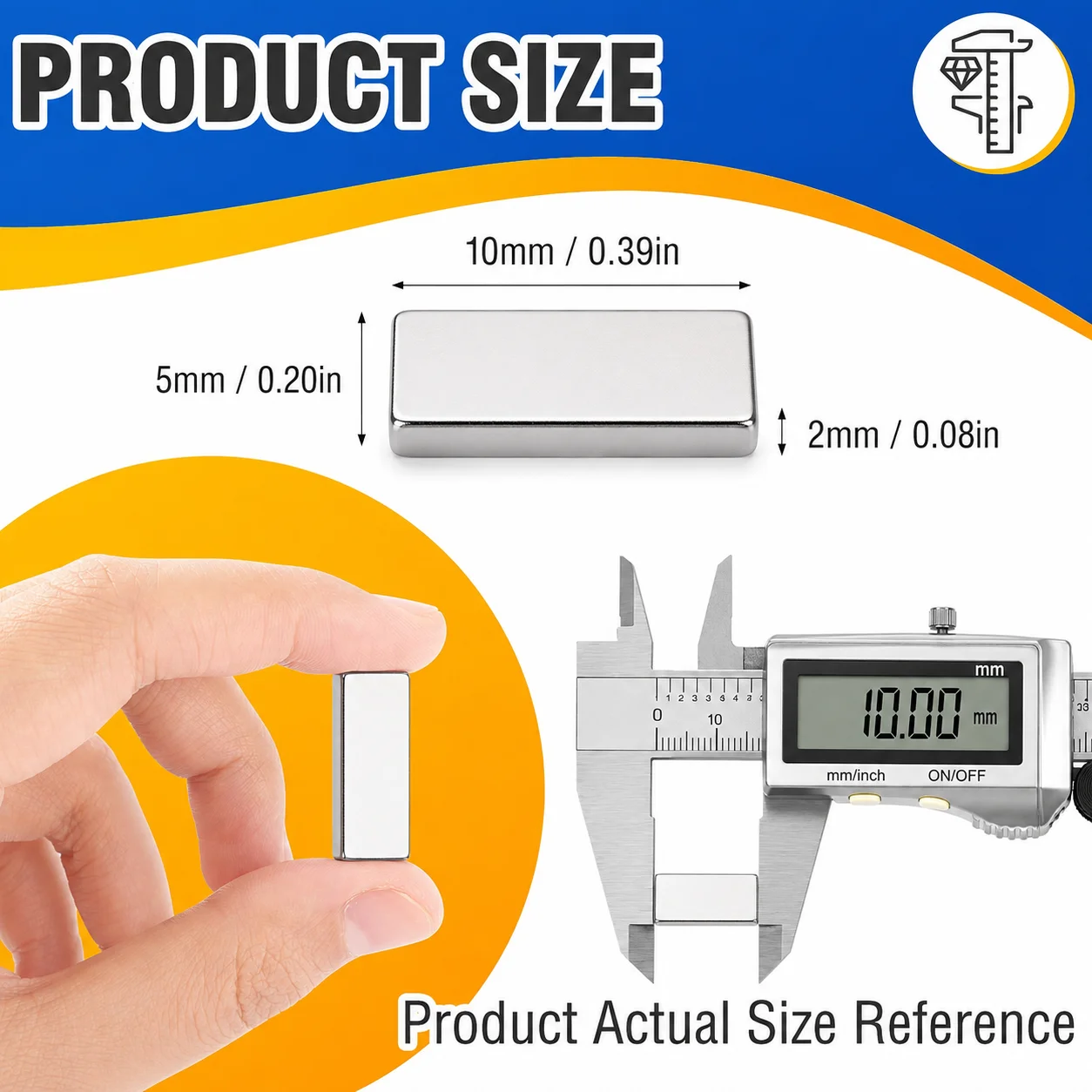 10x5x2mm Rectangular Magnets Small Block Magnets Permanent Magnetic Bars for Fridge Office Storage Model Making DIY Projects