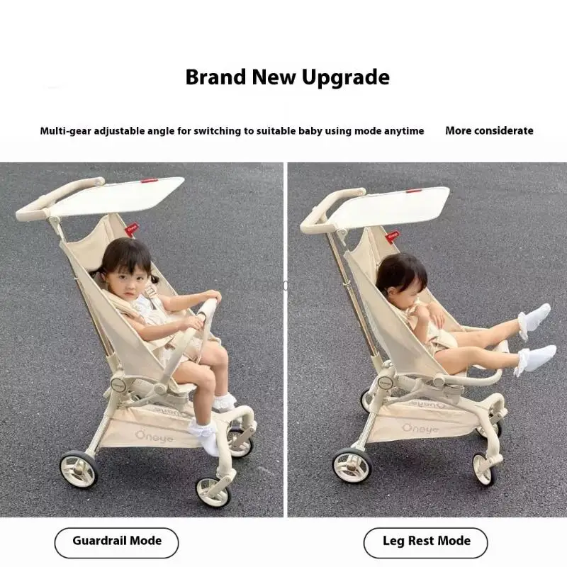 

Ergonomic Baby Strollers Arm Support Footrest Crotch Pad Upgraded Tear Resistant Oxford Cloth Quick Changing Design