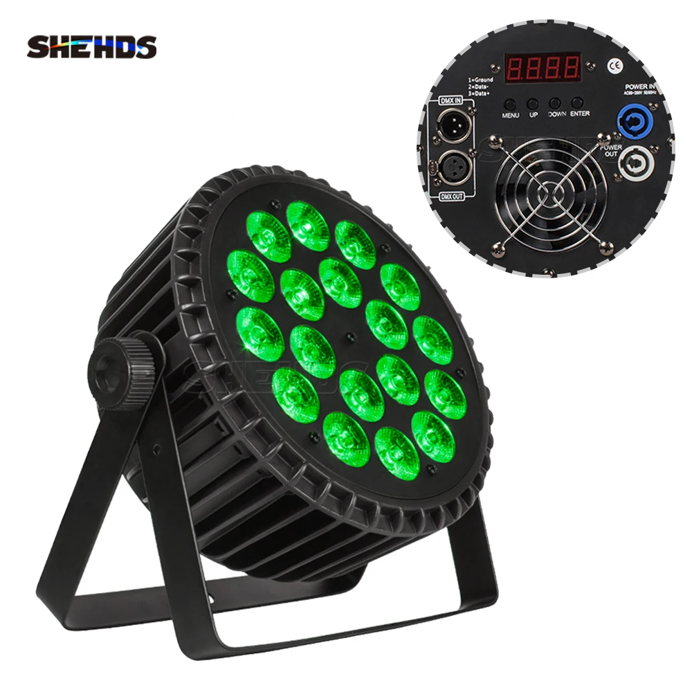SHEHDS Aluminum Alloy LED Par big/Flat Flat 18x18W RGBWA+UV/18X12W RGBW Par Light for DJ Bar Disco Party Stage