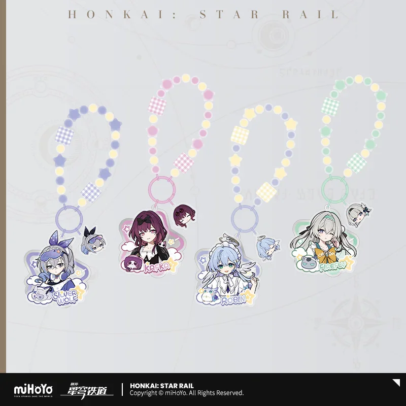 Official Honkai Star Rail Gaming Merchandise Cartoon Characters Cosplay Girls Domitory Series Acrylicr Keychain