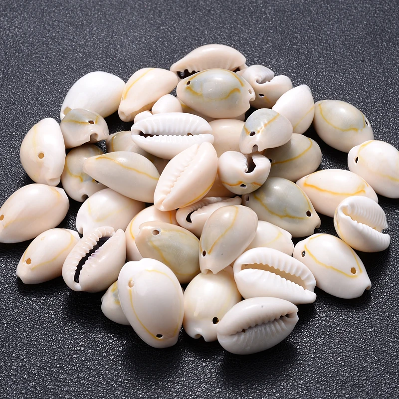 30/50Pcs Natural Oval Shell Beads Fahion White Conch Loose Spacer Beads For Jewelry Making DIY Handmade Charm Bracelet Necklace