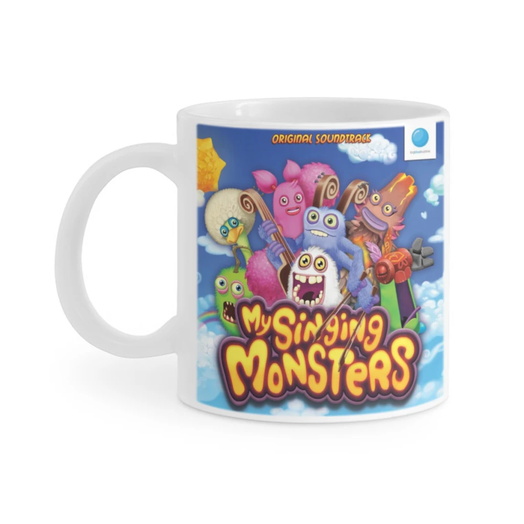 My Singing Monsters taza de café y leche, Mocha, gato, Panda, oso, pareja, tazas de Navidad, tazas Kawaii originales, 11oz