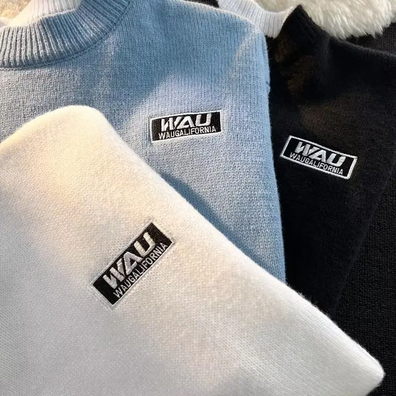 

Loose Fit round Ne Knitwear Men's Warm Base Layer irt Polyester Fiber Autumn Winter Casual Sle Comfortable Breathable