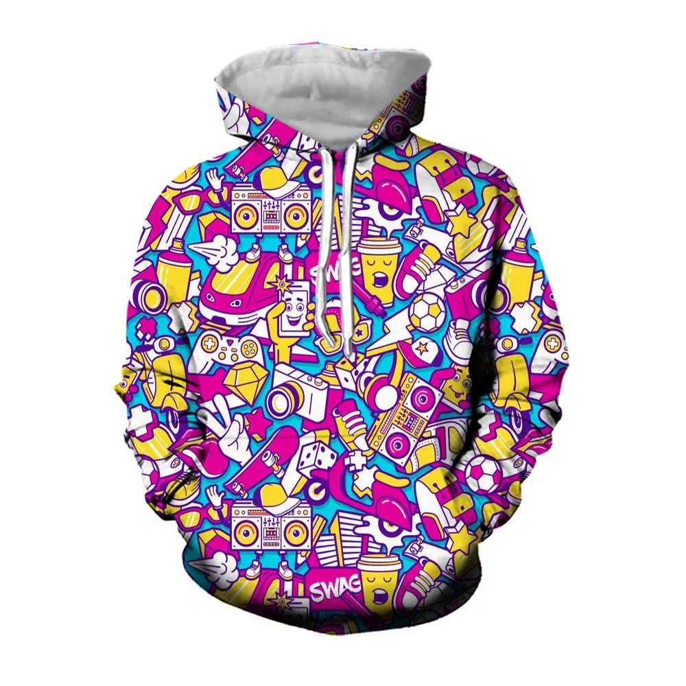 

Jumeast 3D Hip Hop Graffiti Hoodie Casual Men Clothing Fashion Streetwear Oversize Mens Hoodies Loose Comfortable Clothes Coats