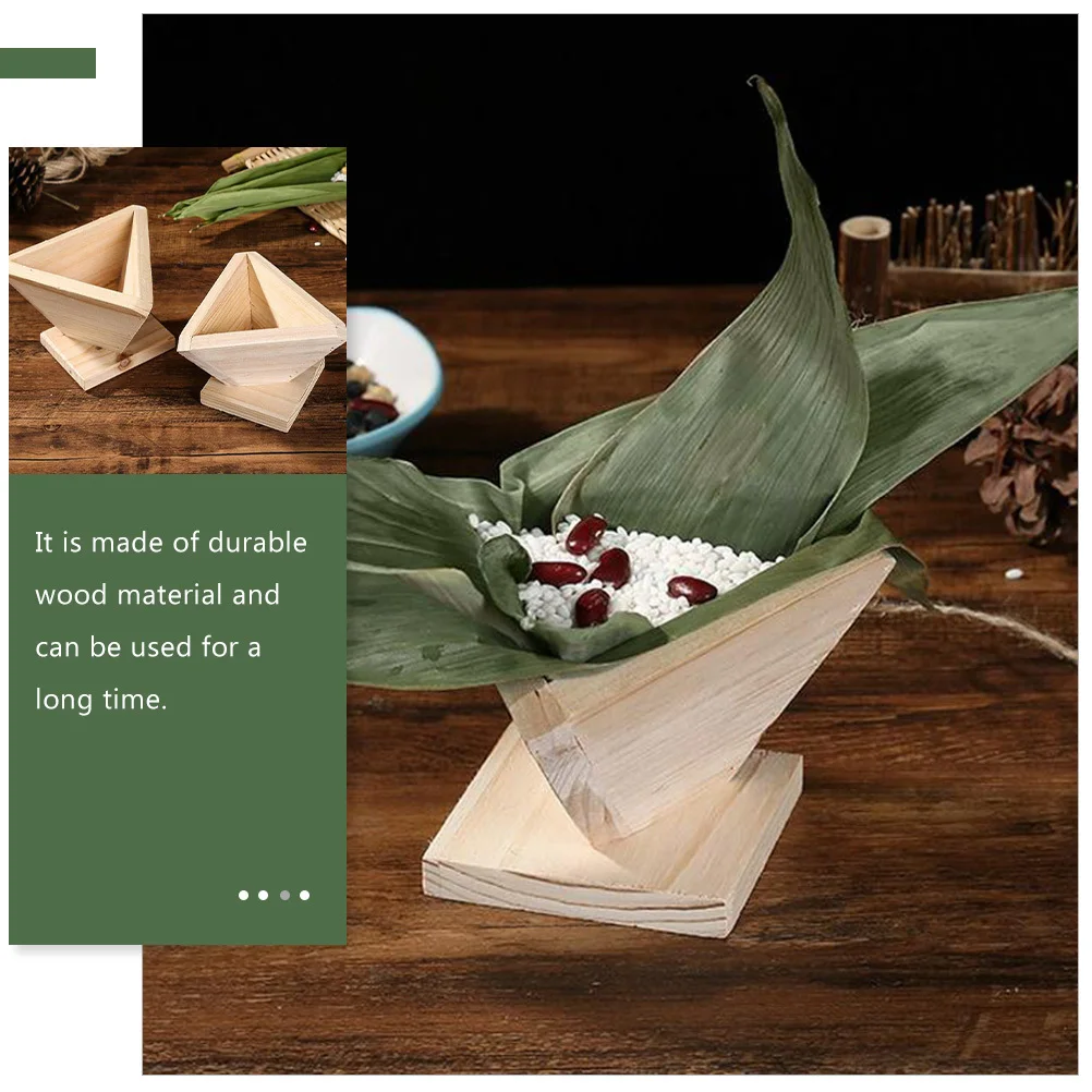 

Chinese Zongzi Making Mold Wooden Rice Ball Press Tool Non-Stick Easy Clean Kitchen Utensil for Traditional Rice Dumpling