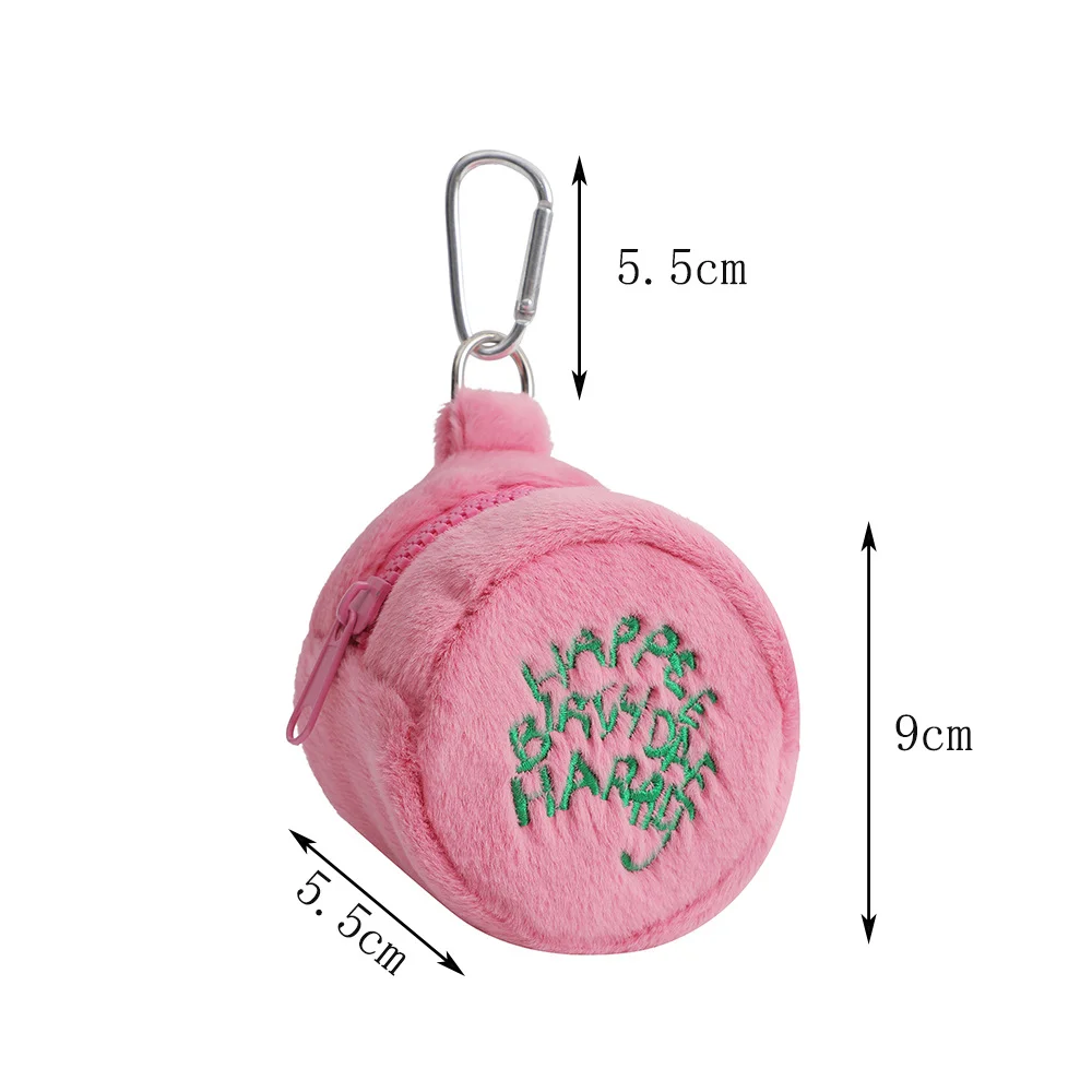 Plush Earphone Coin Pouch Multi Functional Storage For Lipstick Keyring Accessory Portable Travel Organizer Bag view 4