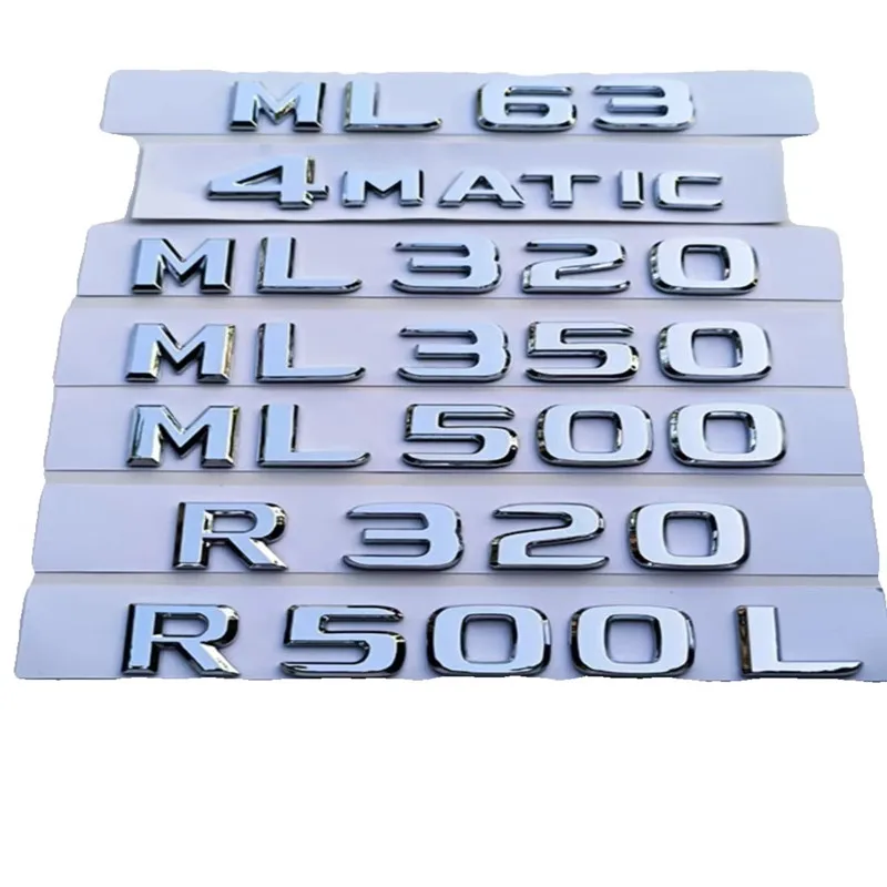 ML R  letter series car sticker for Mercedes Benz ML350 ML400 ML450 GL500 GL550 modified accessories Body rear cover decorative