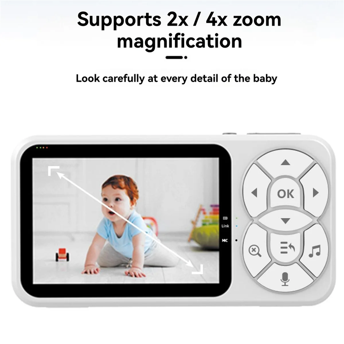

ABNJ New 3.5in RGB Night Light Baby Monitor with Night Vision Temperature Detection Voice Intercom Baby Nanny Security Camera