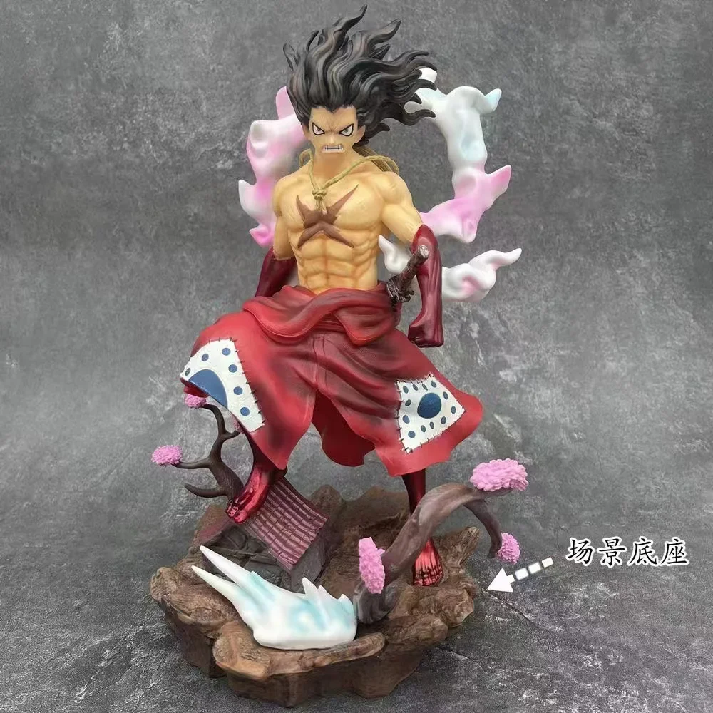 Anime One Piece Wano Kimono Monkey D Luffy Gear Snake 4 Fourth Man Ver. GK PVC Action Figure Statue Collectible Model Toys Doll