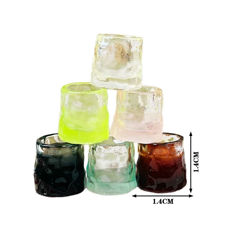 10PCS 인형 집 미니어처 액세서리 미니 수지 시뮬레이션 유리 컵 모델 장난감 인형 집 장식