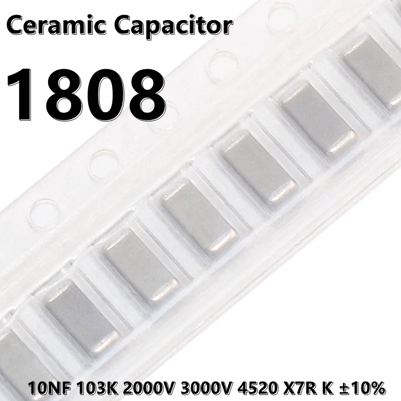 (10 buah) 1808 10NF 103K 2000V 3000V 4520 V X7R K ± 10% 4520 SMD kapasitor keramik