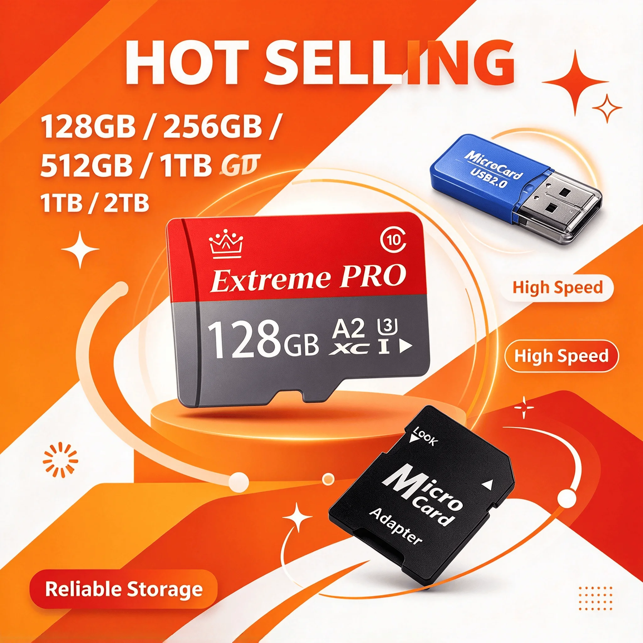 128GB 256GB Class 10 Pro Max Unit Plus Reliable Security Camera Fast Read Write Micro TF SD Card Speed Xtreme System