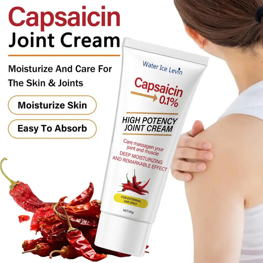 High Potency Capsaicin Joint Care Cream 60g Muscle Soothing Deep Moisturizing Portable Massage Cream For Sports Recovery Of G1D3