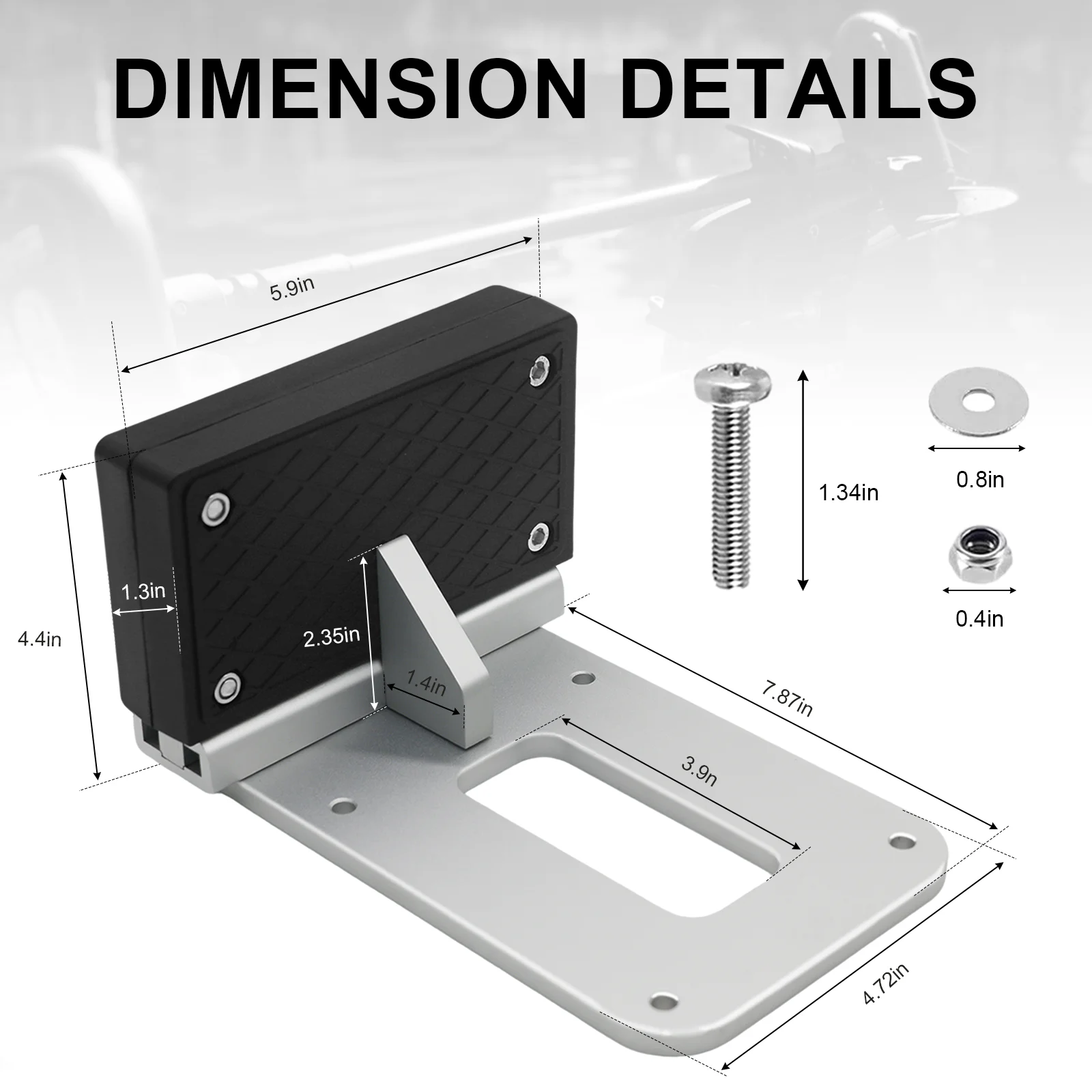 Universal Transom Trolling Motor Mount Mounting Bracket for Kayaks,Backing Plate Bracket for Clamp-on Electric Trolling Motors