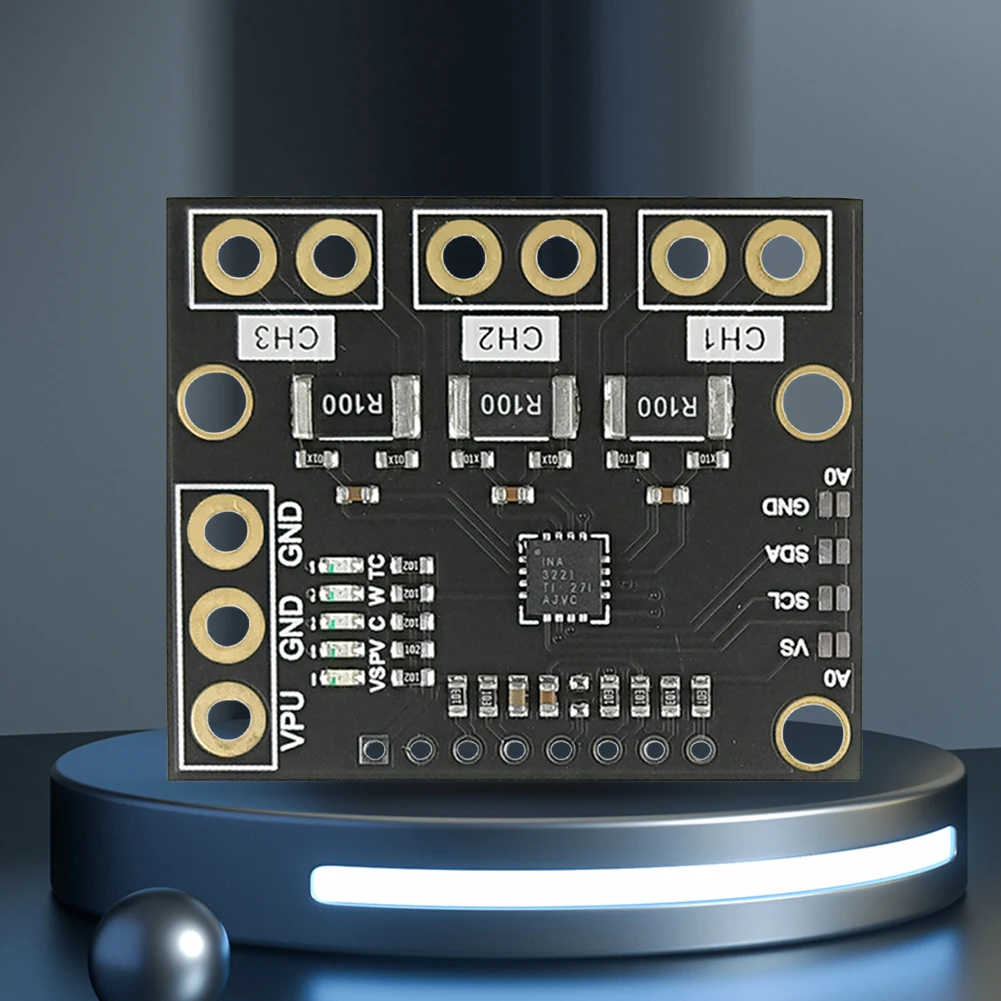 INA3221 Monitor de voltaje de Bus de derivación de medición de lado alto I2C Compatible con SMBUS Triple canal con pines reemplazar INA219