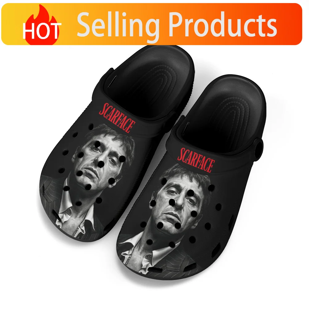 Scarface Home Clogs Custom Water Shoes Mens Womens Teenager Shoes Clog Breathable Beach Hole Slippers
