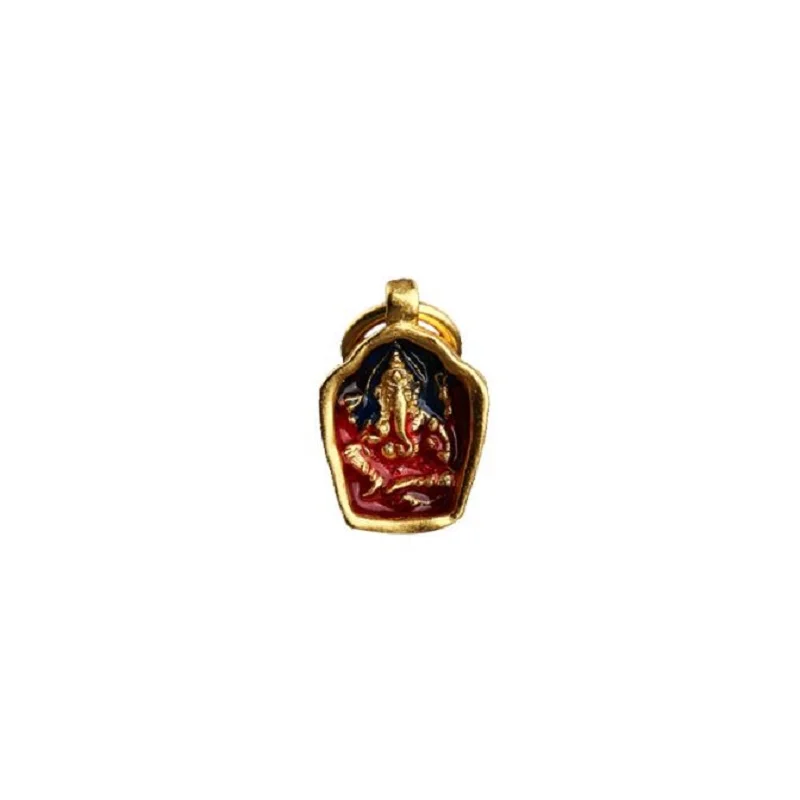 100% 925 Silver Gold Plated Tibetan  Jambhala Mahavairocana Buddha Amulet Green Tara Ganesh Ksitigarbha Buddha Charmsa