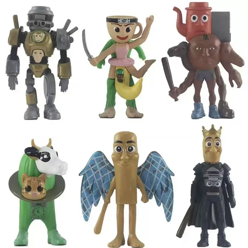 Ai anime shanhaijing tung tung sahur vara de madeira pessoas passar blocos de construção abstratos presente brinquedo ornamento tijolo boneca modelo