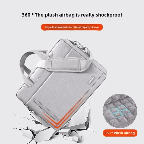 Imagen 2 del producto Bolso de negocios para ordenador portátil, bolso grande de hombro, maletín para portátil de 13, 15 y 17 pulgadas, Macbook Air Pro, HP, Huawei, Asus, Dell