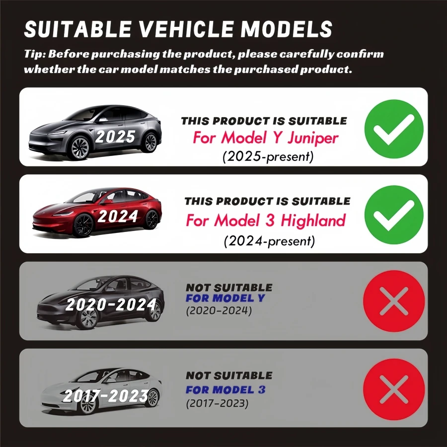 Für Tesla Model Y Juniper 2025 2026 Lenkradabdeckung Model 3 Highland Mattweißes Lenkrad-Zierleisten-Set Schutz-Zubehör – Detail 2