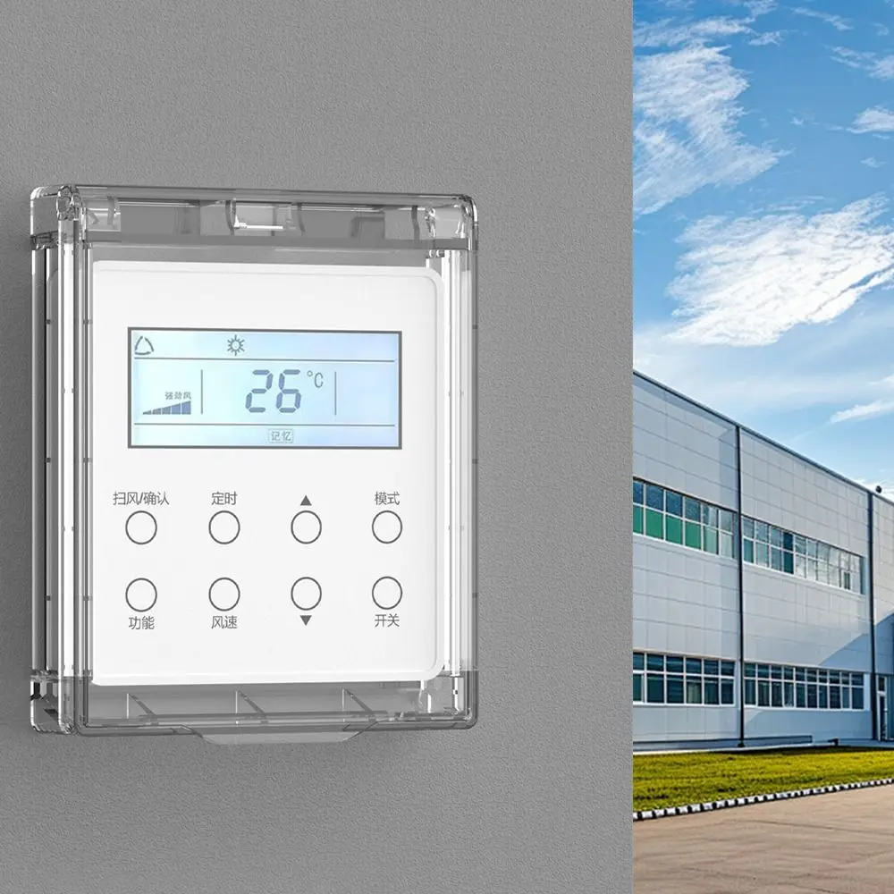 Kotak Saklar AC Tipe 86 Tahan Air Transparan Penutup Steker Listrik Anti Cipratan Perekat Sendiri