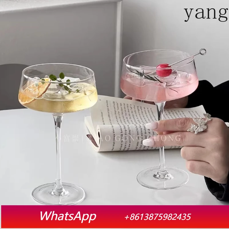 

LMM goblet crystal tower cocktail martini glass fruit glass