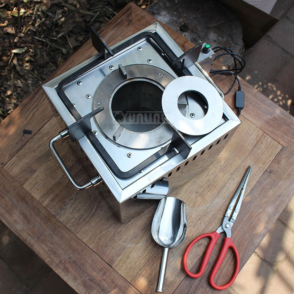 2025 버전 장작 버너 캠핑 치열한 화재 스토브 안뜰 요리 스토브 휴대용 바베큐 버너