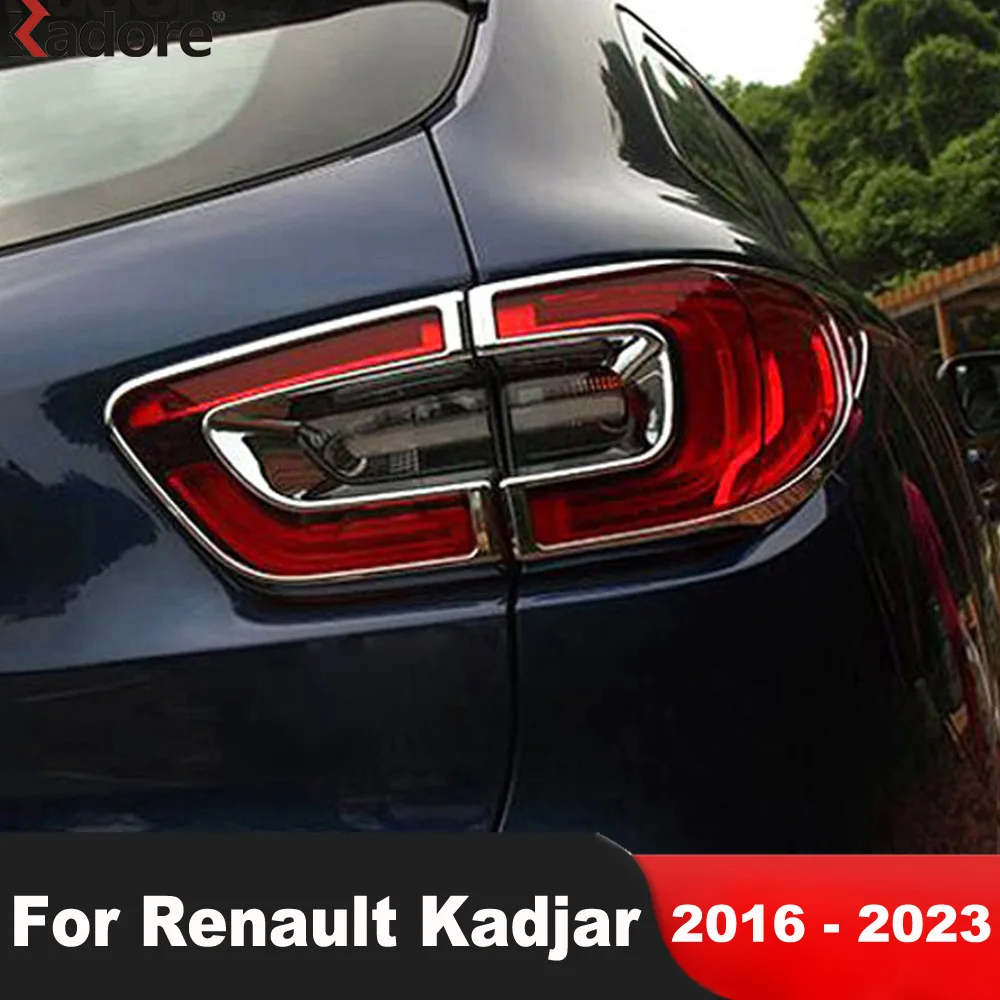 

Rear Tail Light Lamp Cover Trim For Renault Kadjar 2016-2019 2020 2021 2022 2023 Chrome Car Tailight Frame Trims Accessories