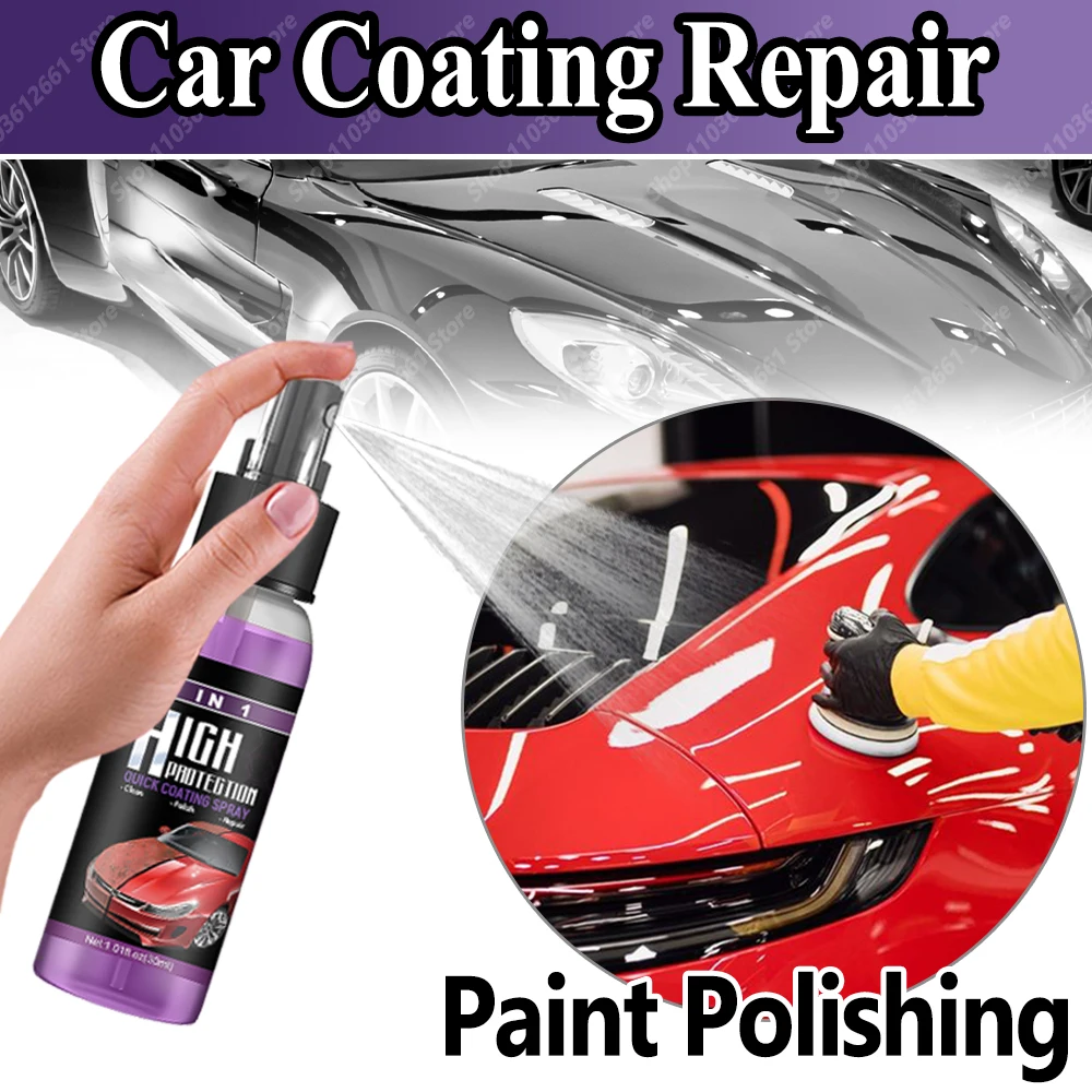 Car Coating Repair Polishing Spray Ceramic Nano Crystal Coat Brightening Liquid Hydrophobic Agent Auto Care Remove Scratches