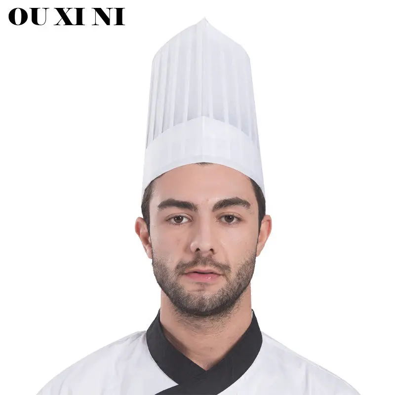 Chapéus de cozinha descartáveis para o restaurante dos homens chapéu de cozinha não tecido de alta qualidade catering chefe de trabalho boné de barco padaria pastelaria cozinheiro hat