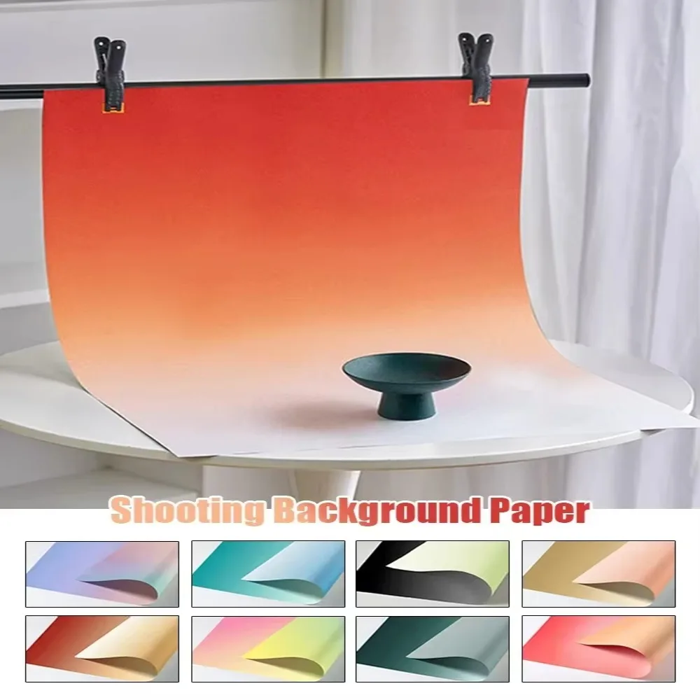 Gradient Color Photography Backdrops Foldable Double Sided Photo Backgrounds Reusable 57x87cm Photocall Backdrops