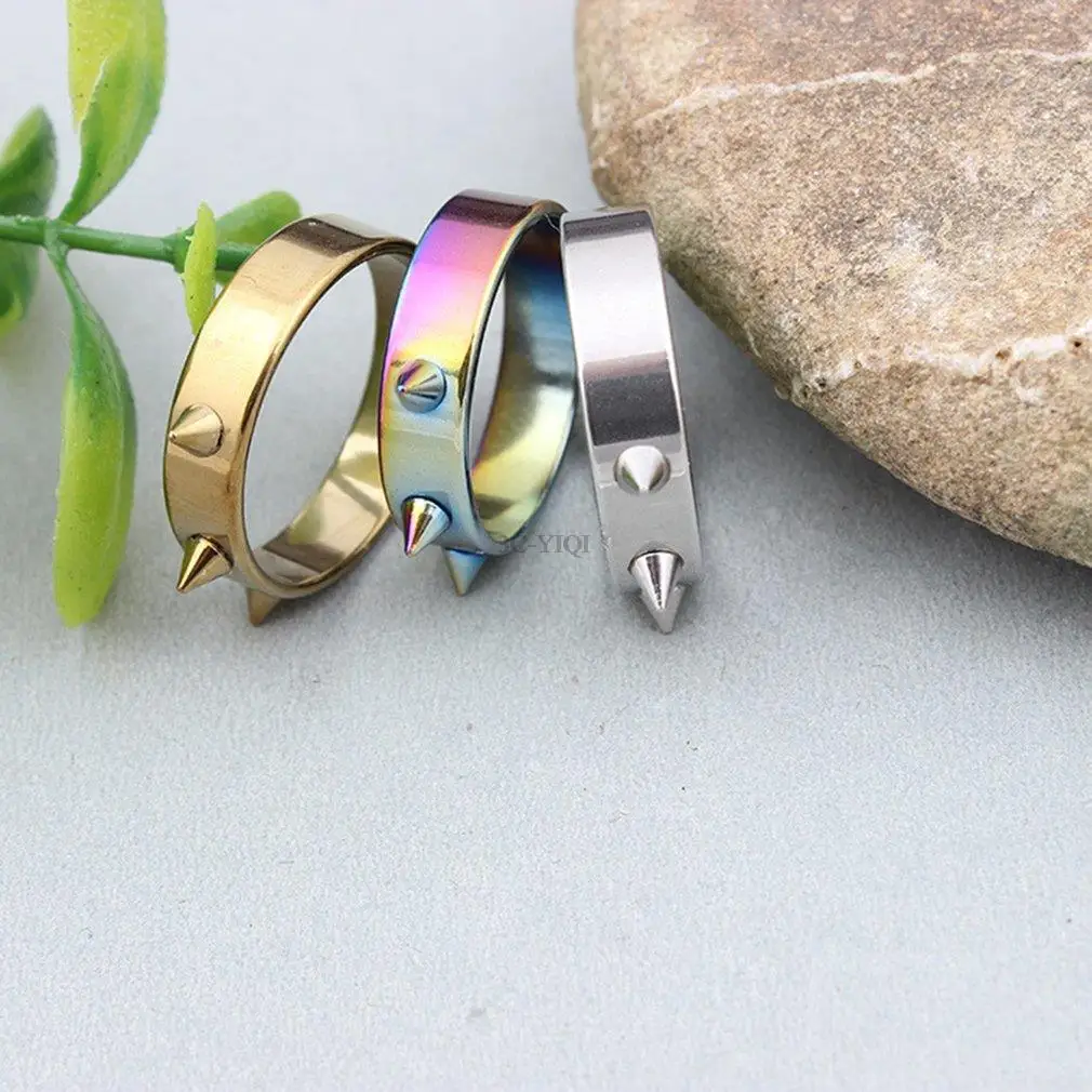 자기 방어 스테인레스 스틸 반지 펑크 스타일 남자와 여자의 가시 쥬얼리 Joyas Para Hombres y Mujeres