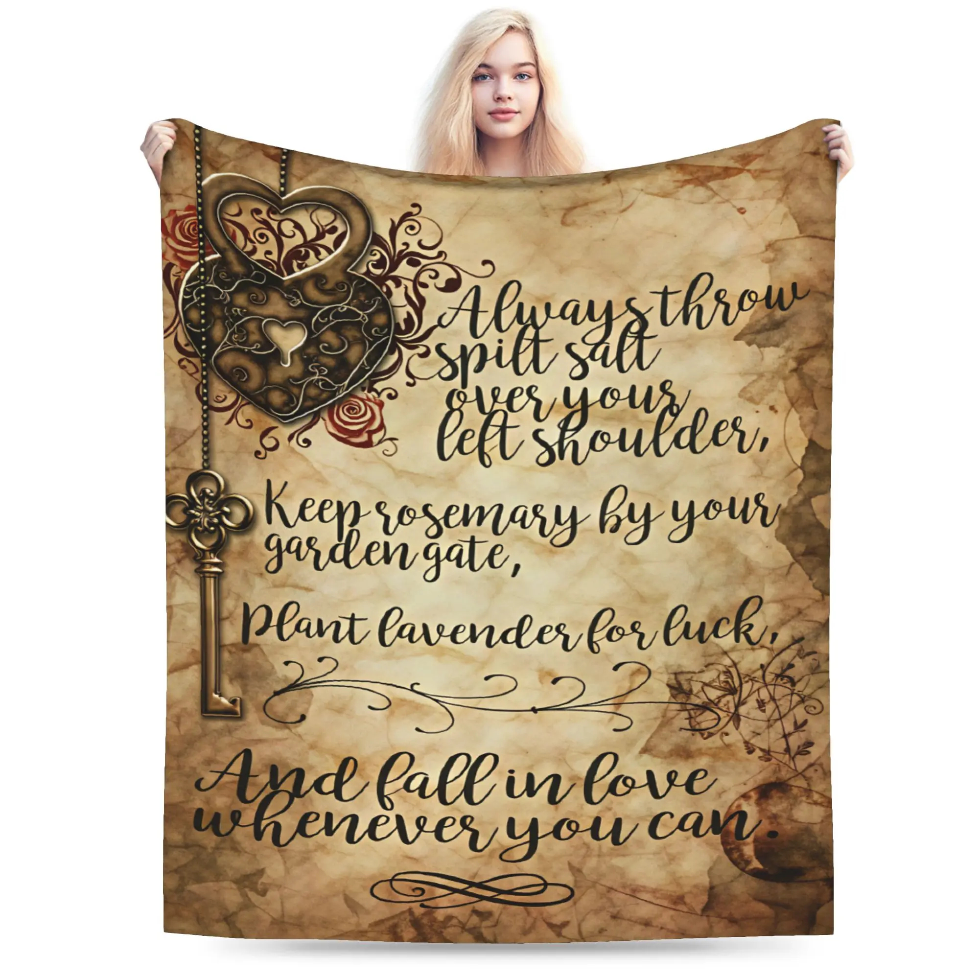 Practical-Magics Flannel Blanket Girls  Cozy Throw Blanket Winter Chair Bedspread Sofa Bed Cover