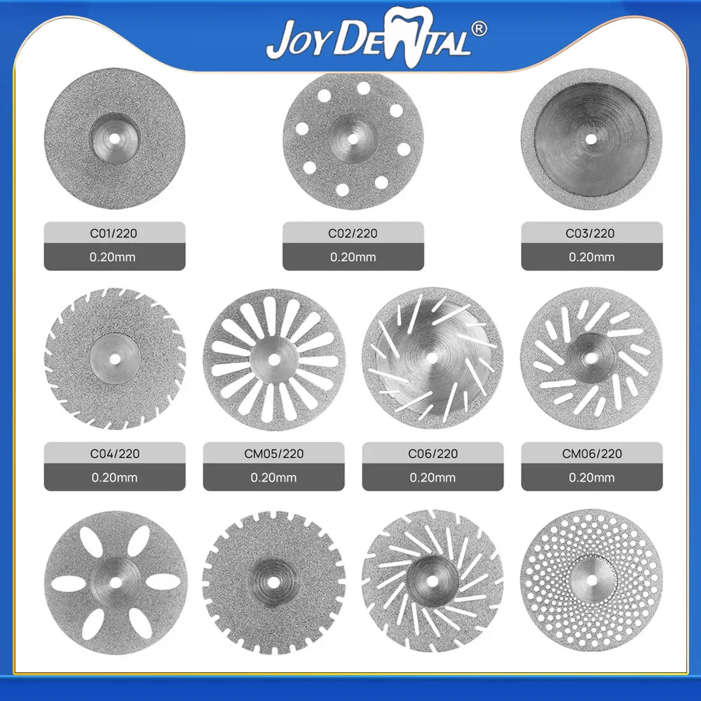 5 Pcs/Pack JOY DENTAL Lab Diamond Disc Cutting Double Side Disc Tool Fit for Polisher Machine