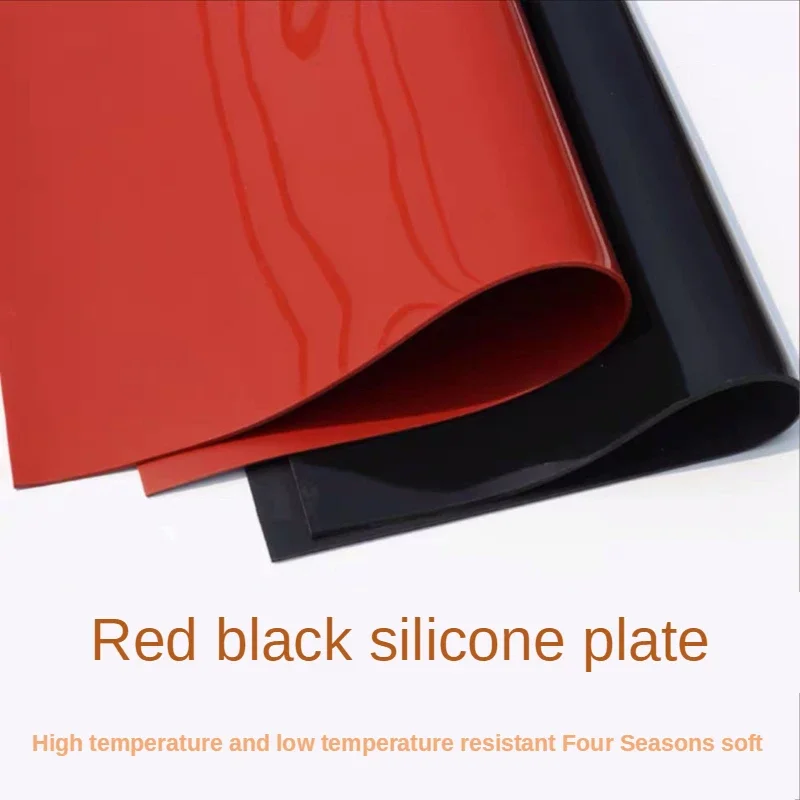 500X500mm 1mm-10mm Colored Silicone Rubber Plate Black Silicone Rubber Plate Silicone Rubber Pad Anti-slip Shock Absorption High