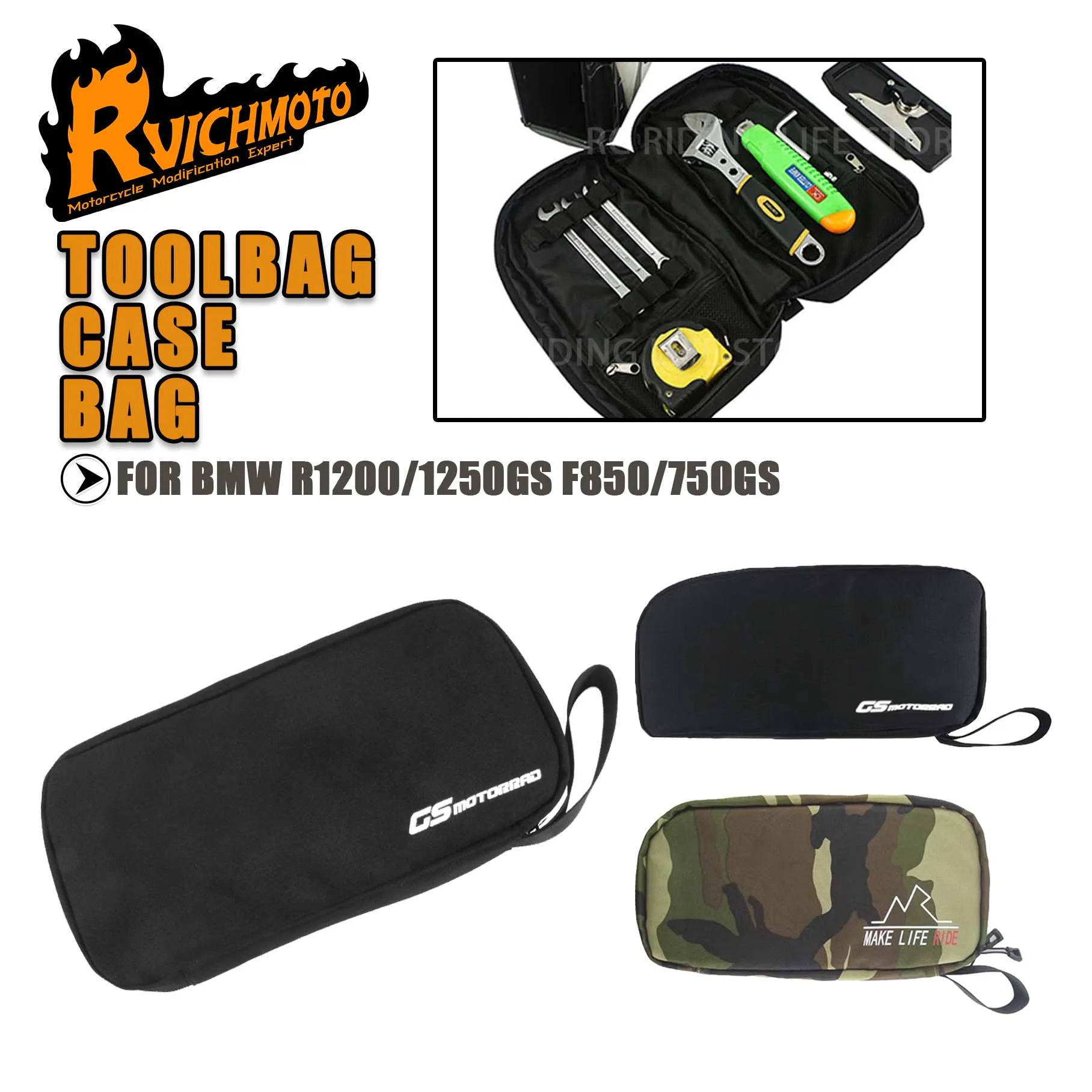 

﻿ Сумка для инструментов Ящик для инструментов Водонепроницаемый внутренний чехол Сумка для инструментов для BMW R1200GS R1250GS R1200 R1250 F700 F850 GS TRK 502 X Сумки для хранения боковых коробок