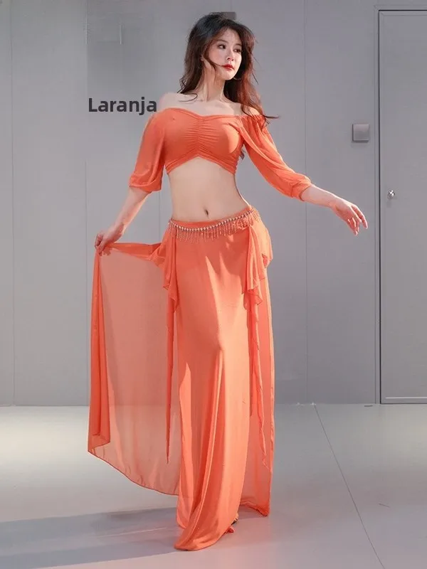 2025年新作プラスサイズベリーダンス練習着セットメッシュオリエンタルダンスパフォーマンスコスチューム女性用フィットネス-ヨガ-ボールスポーツ