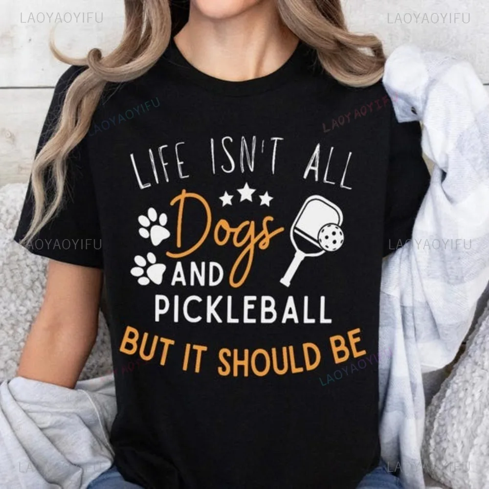 Funny Pickleball Gift for Pickle Player Racquetball T Shirt Casual Fashion Loose Harajuku Hip Hop Man Streetwear Breathe Tee