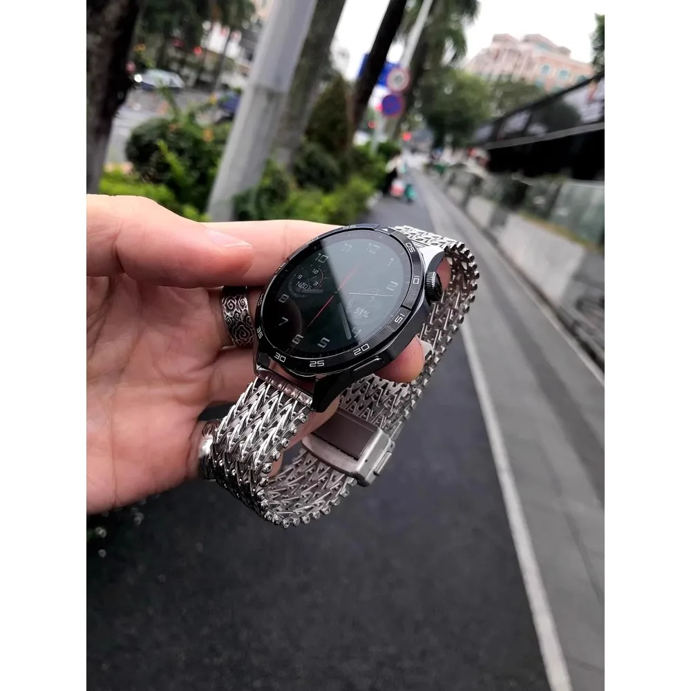 

22mm Luxury Titanium Metal Strap For Huawei Watch GT5/5Pro 46mm Band For Huawei Watch 3 3Pro 4 4Pro Honor GS 3 Pro Correa Belt