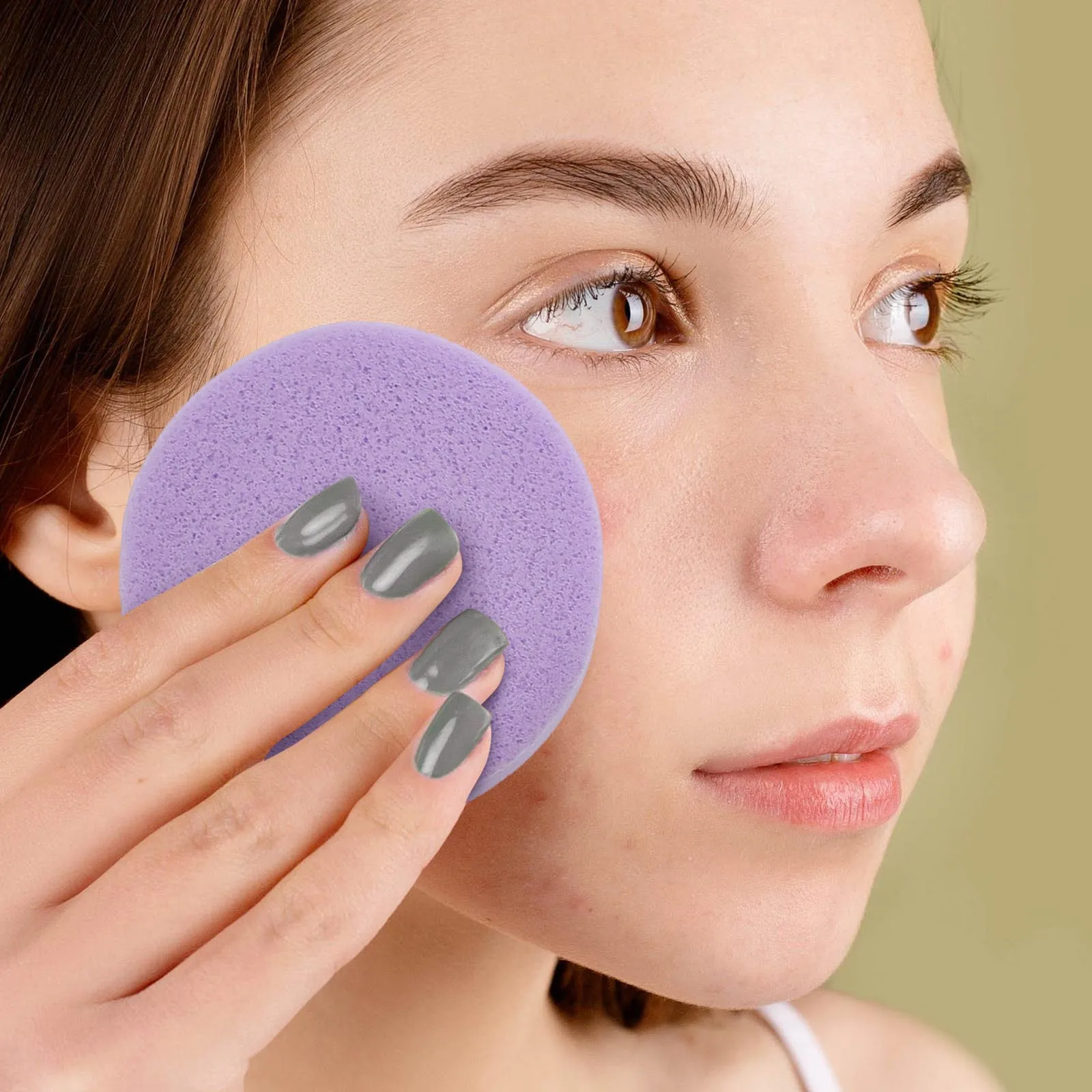 120pcs Face Cleaning Deep Cleansing Makeup Remover Sponge Sensitive Skin Facial Washing Tool Skincare Accessories