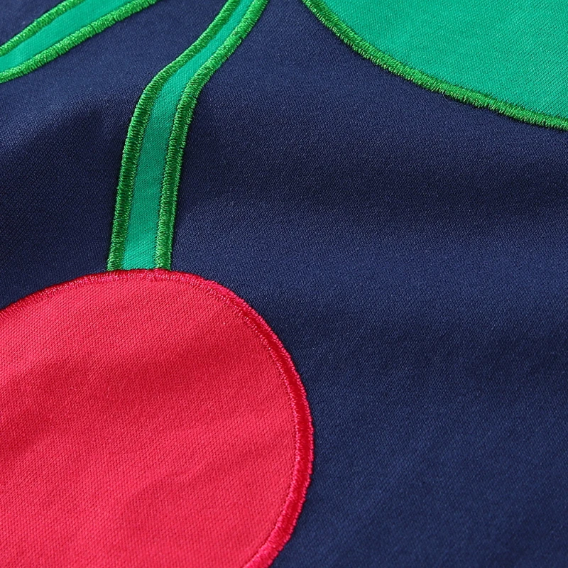 Little maven 2026 ملابس أطفال صيفية جديدة للأطفال والبنات ملابس كاجوال قطنية للأطفال فساتين كرز كرتونية