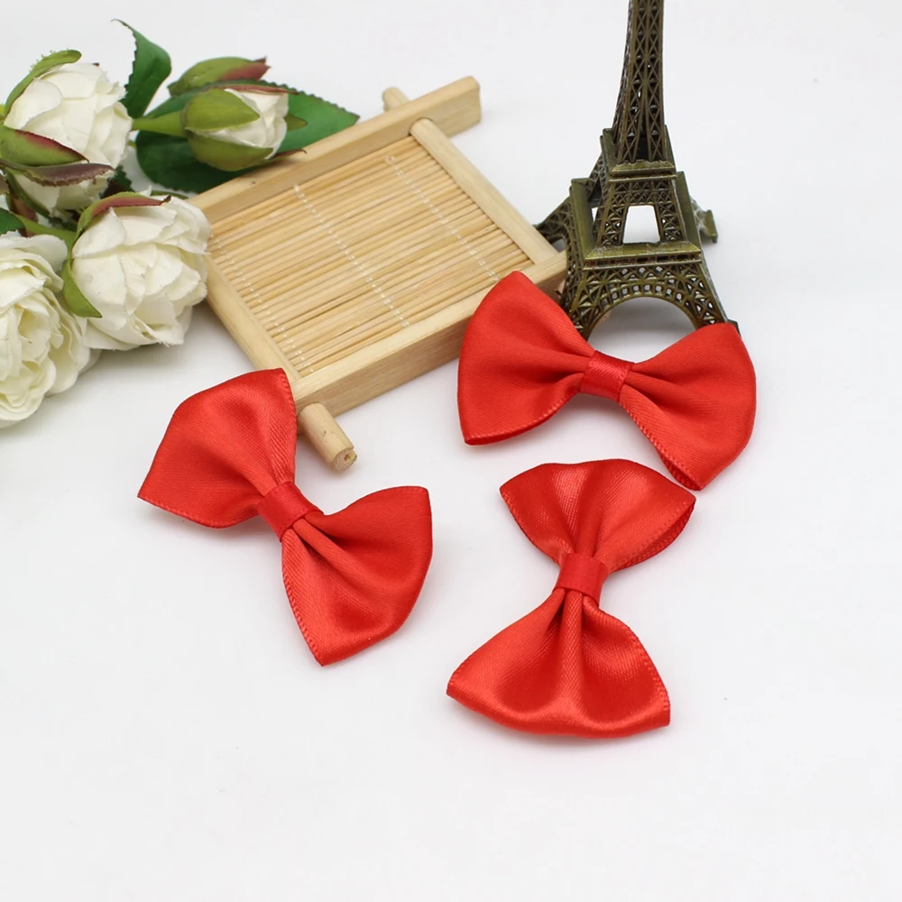 20 or 50pcs/lot 40mm-60mm Bows Girls Boutique Craft Wedding mbellishment DIY Bowties Hair Clips Pets Hair Bow Crafts Decor