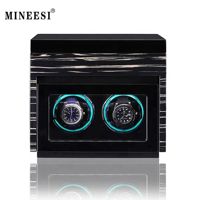 MINEESI Luxury Automatic Wooden Watch Winder 2 3 4 6 8 Watches Storage Box Mechanical Watch Automatic Chainer Storage Box