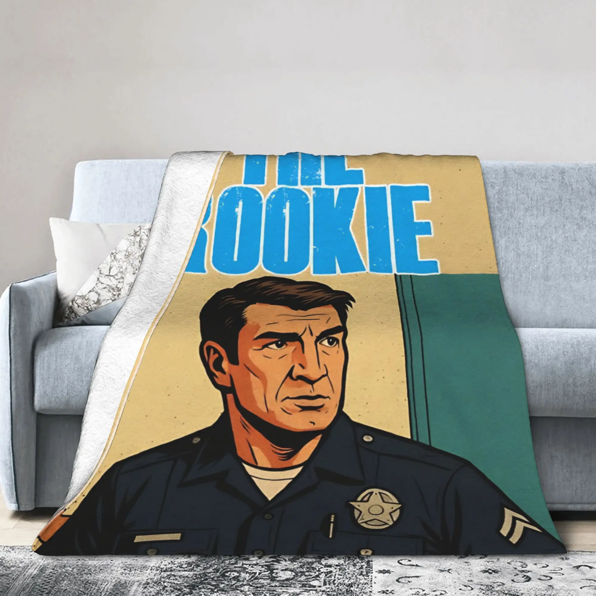 بطانية محبوكة من سلسلة The Rookie من الفلانيل لبطانيات رمي فائقة النعومة لسجادة سرير السفر في الهواء الطلق #2