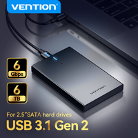 Vention HDD Case 2.5'' SATA to USB 3.0 Hard Drive Enclosure for SSD Disk HDD Box USB C 3.1 Gen 2 Case HD External HDD Enclosure