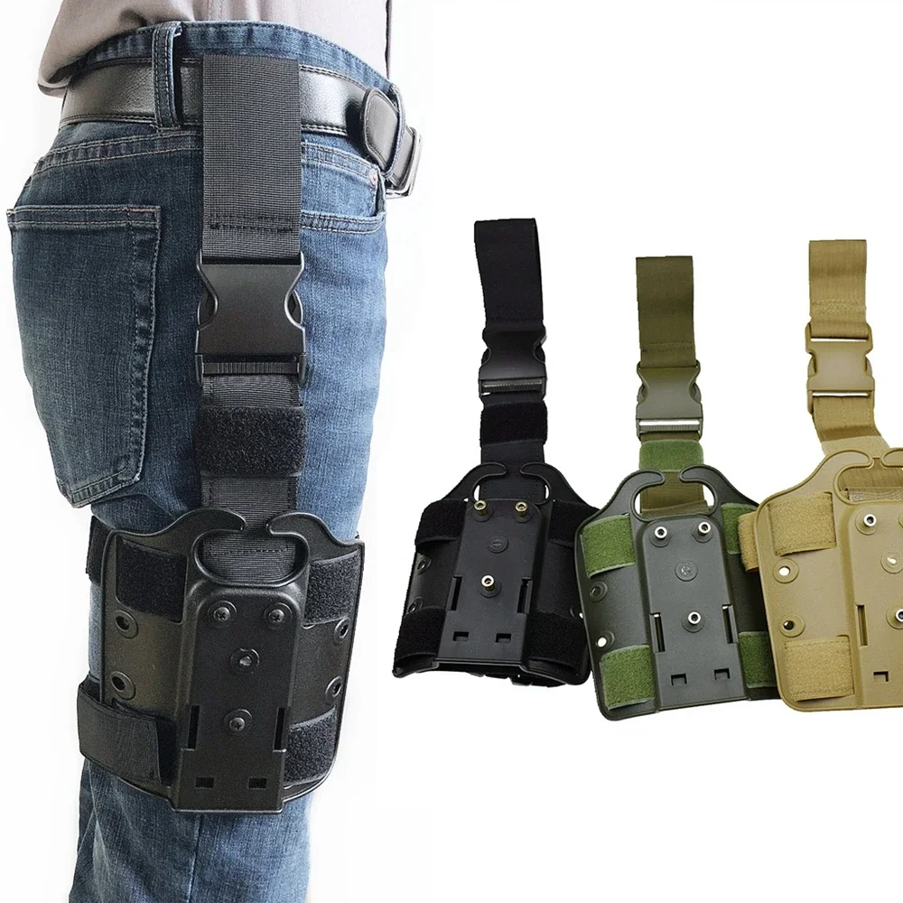 Tactical Drop Leg Platform Thigh Rig Panel Adapter for Holster, with Anti-slip Thigh Strap & Quick Release Buckle