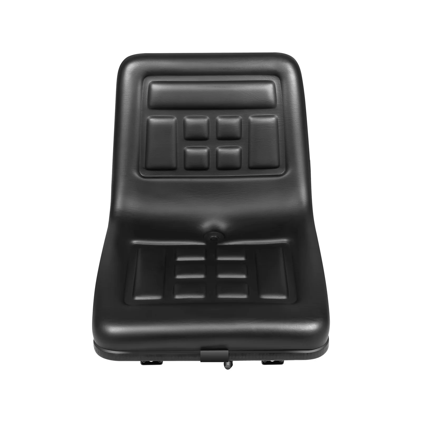 Integrated Tractor Replacement Seat, Black PVC Sponge Iron Frame 35*38.5cm 16cm Slide Adjust 100kg Load Mount Hardware, Ergonomic Anti-slip Cushion Waterproof Drain Hole Multi-agri Vehicle Fit