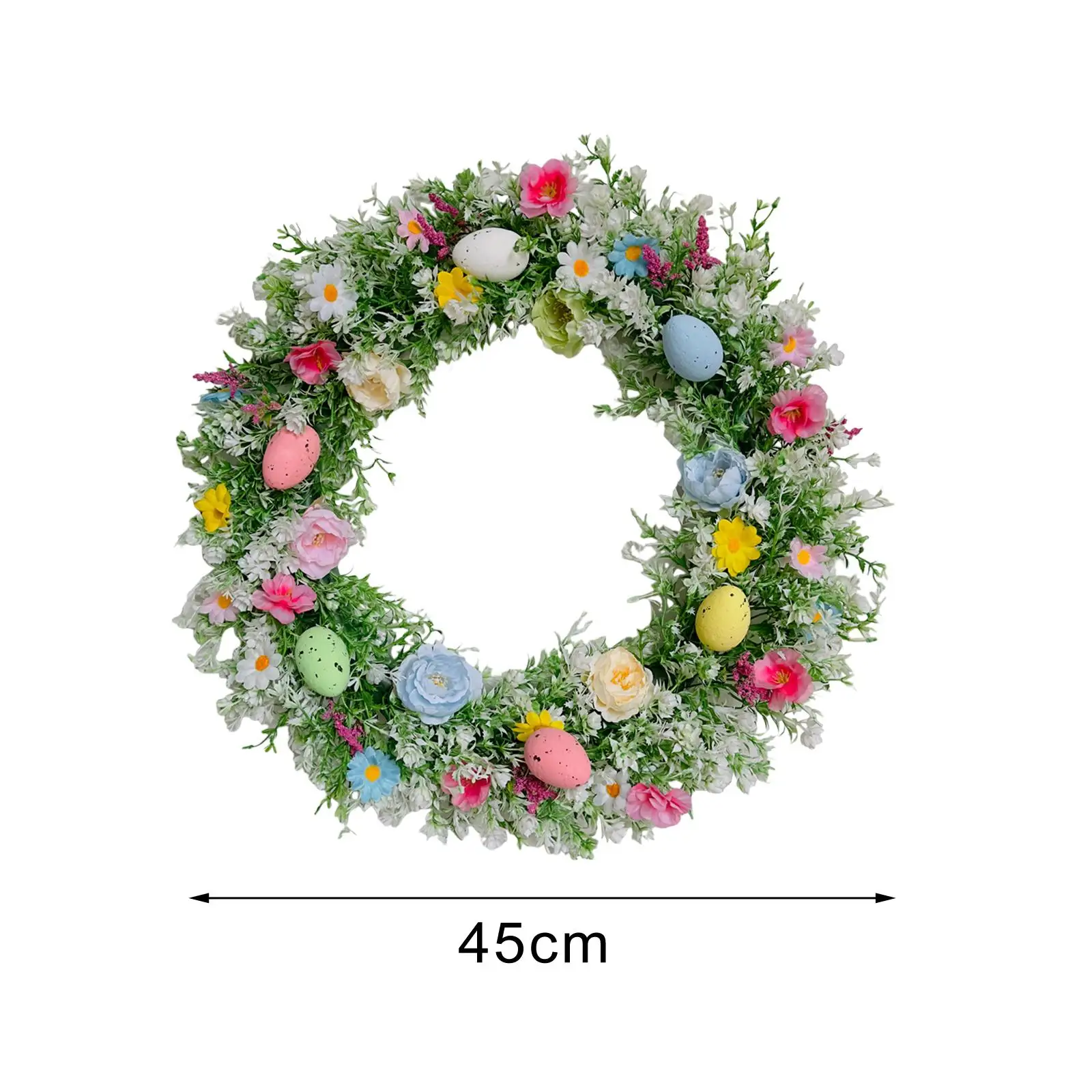 بيضة عيد الفصح زهرة إكليل زهرة اصطناعية إكليل الزخرفية إكليل الربيع باب إكليل للمنزل خارج الاحتفال زخرفة #5