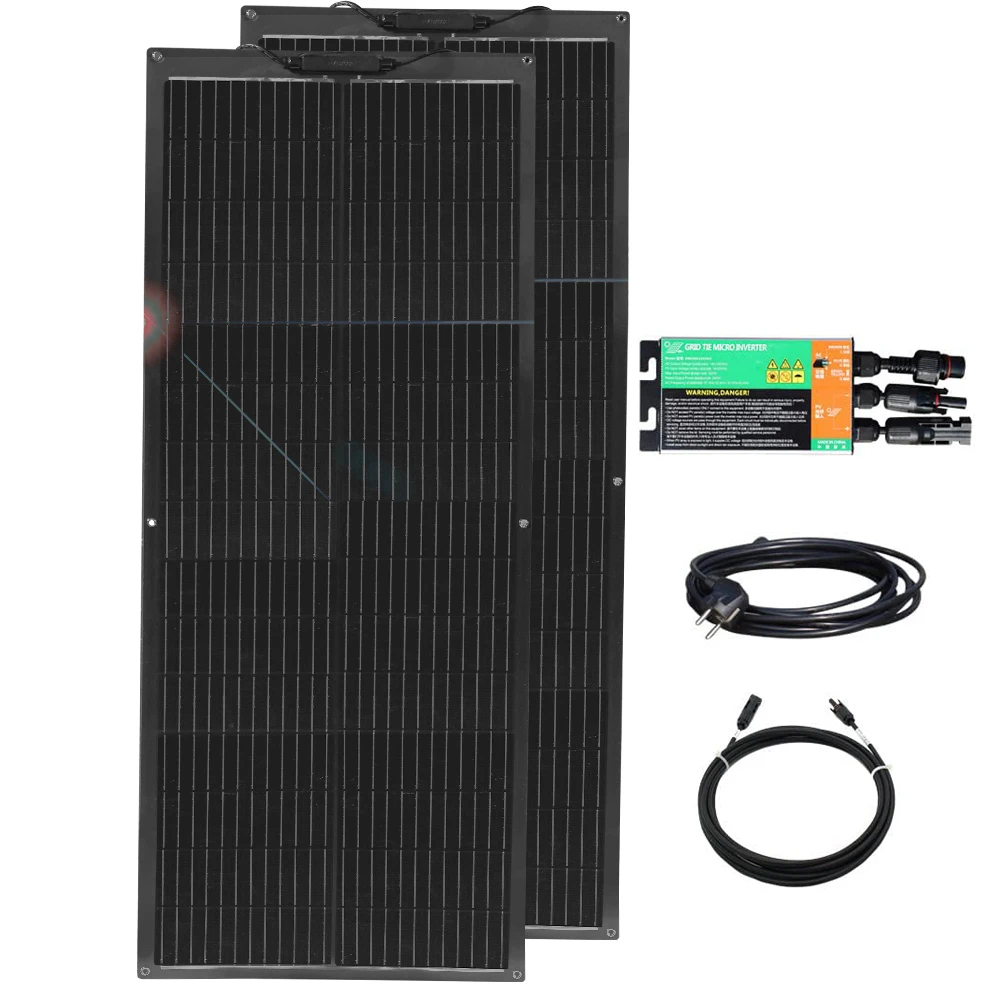 XINPUGUANG micro grid-connected solar panel balcony kit 220V 230V OR flexible solar panels 100W 200W 300W 400W 500W 1000W module